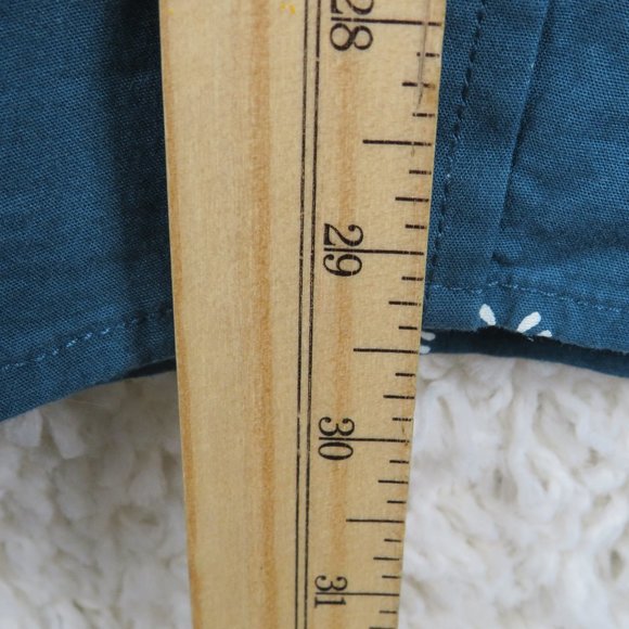 Goodfellow* Men's Short Sleeve Button Down Curved Hem BOHO Slim Shirt~ Size‎ XXL - Picture 10 of 12